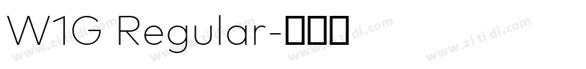 W1G Regular字体转换